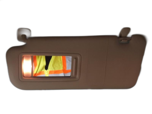 2016-2017 Mazda CX-9 Tan Illuminated Sun Visor - Left (Driver) (Used OEM)