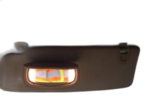 2017-2020 Chrysler Pacifica Gray Sun Visor with Illuminated Vanity Mirror - Left (Driver) (Used OEM)