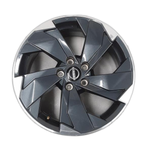 2024-2025 Nissan Rogue Black 18x7.5 5-Spoke Silver Machined Alloy Wheel (Used OEM)
