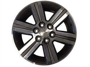 2015-2017 Chevrolet Traverse Black 18x7.5 6-Spoke Machined Charcoal Alloy Wheel (Remanufactured OEM)