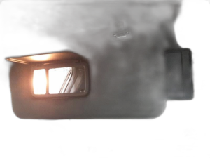 2019-2025 Subaru Forester Black Illuminated Vanity Mirror Sun Visor - Left (Driver) (Used OEM)