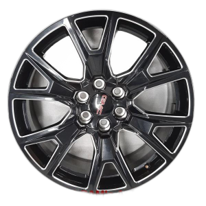 2021-2025 GMC Yukon XL Black 22-Inch 6 Y-Spoke Black Machined Aluminum Wheel (New OEM)