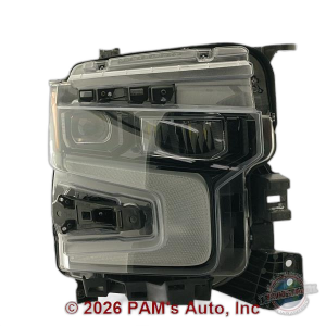 2022-2026 Chevrolet Silverado 1500 Black Black Bezel Headlight Assembly - Right (Passenger) (New OEM)