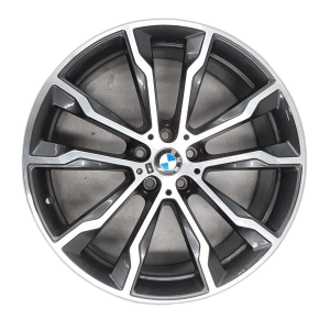 2018-2024 BMW X3 Black 20x8 Y-Spoke Machined Charcoal Alloy Front Wheel (New OEM)