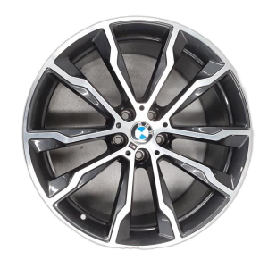 2018-2024 BMW X3 Black 20x9.5 Y-Spoke Machined Charcoal Alloy Rear Wheel (Remanufactured OEM)