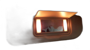 2015-2019 Lincoln MKC Tan Illuminated Vanity Mirror Sun Visor - Right (Passenger) (Used OEM)