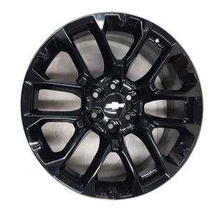 2022-2026 GMC Yukon XL Black 22x9 12-Spoke Gloss Black Alloy Wheel (Remanufactured OEM)