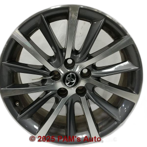 2017-2019 Toyota Highlander Black 18-inch 14-Spoke Machined Charcoal Alloy Wheel (Remanufactured OEM)