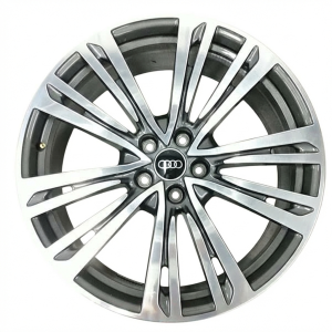 2020-2024 Audi A8 Black 20x9 10-Spoke Machined Charcoal Alloy Wheel (New OEM)