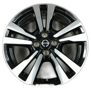 2018-2020 Nissan Kicks Black 17x6.5 Machined Black Alloy Wheel (Remanufactured OEM)