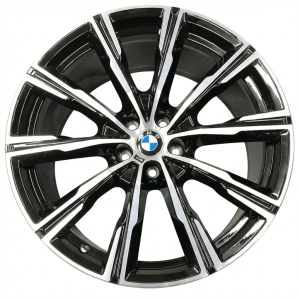 2020-2025 BMW X6 Black 20x10.5 10-Spoke Machined Black Alloy Rear Wheel (Remanufactured OEM)