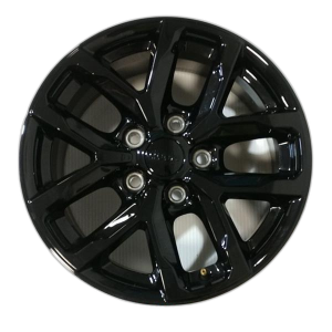 2021-2025 Jeep Wrangler Silver 17x7.5 5 Double-Spoke Gloss Black Alloy Wheel (Remanufactured OEM)