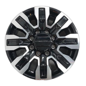2024-2025 GMC Sierra 2500 HD Black 20x8.5 Black Machined Alloy Wheel with Inserts (Remanufactured OEM)