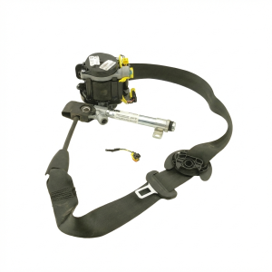 2012-2015 Volkswagen Passat Black Seat Belt Assembly with Pretensioner - Front, Left (Driver) (Used OEM)