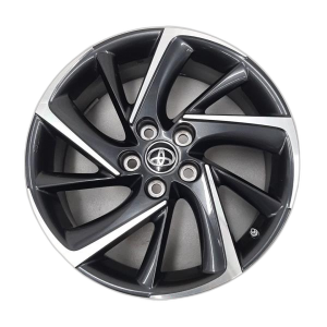 2020-2022 Toyota C-HR Black 18x7 10-Spoke Machined Charcoal Alloy Wheel (New OEM)