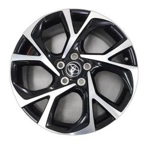 2018-2022 Toyota C-HR Black 18x7 10-Spoke Machined Black Alloy Wheel (Remanufactured OEM)
