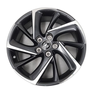 2020-2022 Toyota C-HR Black 18x7 10-Spoke Machined Charcoal Alloy Wheel (New OEM)