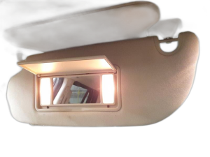 2015-2017 Lincoln Navigator Tan Sun Visor with Garage Door Opener - Left (Driver) (Used OEM)
