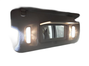 2015-2019 GMC Sierra 2500 HD Gray Sun Visor with Illuminated Vanity Mirror - Right (Passenger) (Used OEM)