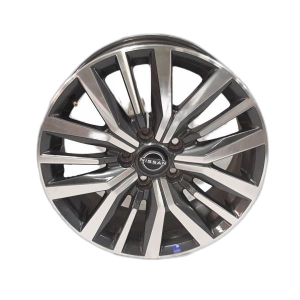 2021-2025 Nissan Kicks Black 17-inch 15-Spoke Machined Charcoal Alloy Wheel (Remanufactured OEM)