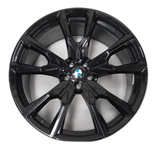 2023-2026 BMW X7 Black 22x10.5 5 V-Spoke Painted Rear Alloy Wheel (New OEM)
