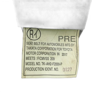 2011-2024 Toyota 4Runner Black Seat Belt Assembly with Pretensioner - Front (Used OEM)