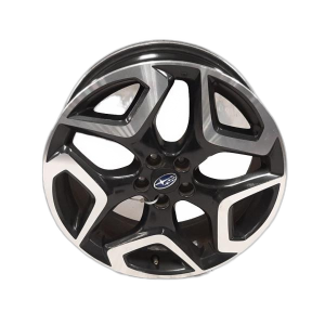 2018-2021 Subaru Crosstrek Black 18-Inch Slotted Spoke Machined Charcoal Alloy Wheel (Used OEM)