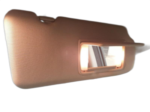 2015-2016 Honda CR-V Tan Sun Visor with Illuminated Vanity Mirror - Right (Passenger) (Used OEM)