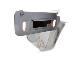 2015-2019 GMC Sierra 2500 HD Tan Sun Visor with Illuminated Vanity Mirror - Right (Passenger) (Used OEM)