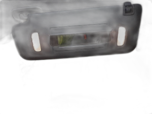 2015-2019 GMC Sierra 2500 HD Tan Sun Visor with Illuminated Vanity Mirror - Left (Driver) (Used OEM)