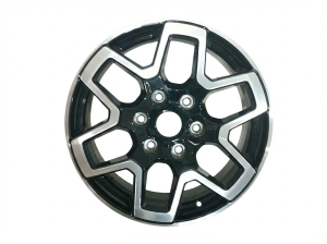 2021-2025 Ford Bronco Black 18-Inch 6 Double Spoke Machined Black Alloy Wheel (Used OEM)