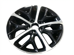 2020-2021 Honda Civic Black 5-Spoke Machined Black Alloy Wheel (Remanufactured OEM)