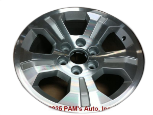 2015-2020 Chevrolet Suburban Silver 18x8.5 5-Spoke Machined Silver Alloy Wheel (Used OEM)