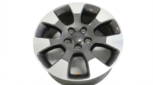 2018-2023 Jeep Wrangler Gray 18x7.5 7-Spoke Polished Charcoal Alloy Wheel (Remanufactured OEM)