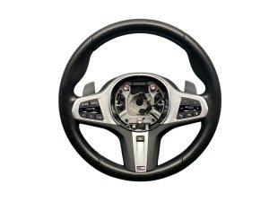 2017-2023 BMW 528i Black Heated M-Sport Steering Wheel with Paddle Shifters (Used OEM)