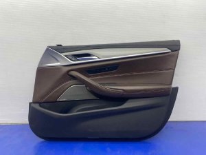 2017-2020 BMW 535i Brown Door Interior Trim Panel - Front, Right (Passenger) (Used OEM)