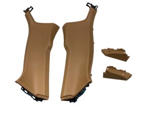 2022-2025 Lucid Air Tan C-Pillar Bolster Trim Cover Panel Set (Used OEM)