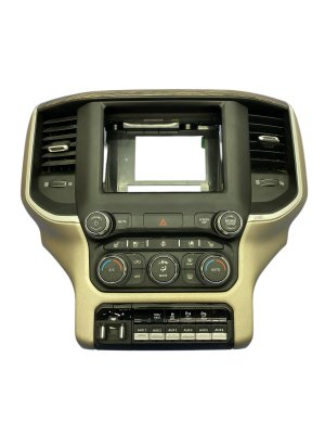 2019-2022 Ram 2500 HVAC and Radio Control Panel with Vents and Trim - Front (Used OEM)