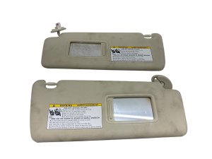 2010-2023 Lexus GX460 Tan Illuminated Sun Visor Set with Extending Covers - Right (Passenger) (Used OEM)