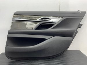 2016-2022 BMW 740i Black Door Interior Trim Panel - Rear, Right (Passenger) (Used OEM)