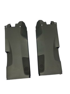 2017-2024 Audi Q7 Black Middle B-Pillar Trim Cover Panel Set (Used OEM)