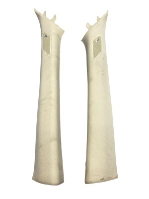 2021-2025 Nissan Rogue Gray A-Pillar Trim Cover Set with Bose Tweeter Speakers - Front (Used OEM)