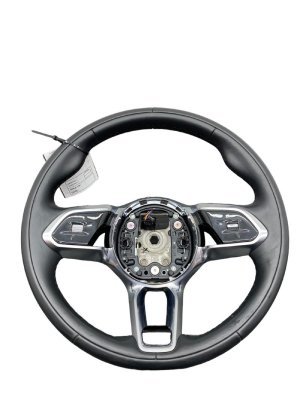 2020-2023 Jaguar I-Pace Ebony (Black) Heated Leather Steering Wheel with Cruise and Media Controls (Used OEM)
