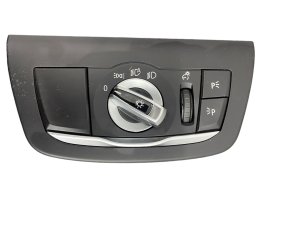 2018-2024 BMW X3 Black Headlamp Control Switch with Trim Cover Panel (Used OEM)