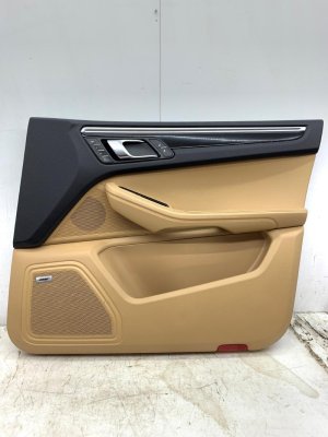 2015-2018 Porsche Macan Beige Door Interior Trim Panel with Bose Audio - Front, Right (Passenger) (Used OEM)