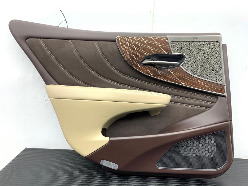 2018-2020 Lexus LS500 Brown Door Interior Trim Panel - Rear, Left (Driver) (Used OEM)