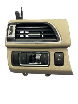 2022-2024 Lincoln Navigator Tan Dashboard Air Vent Grille and Headlight Switch Trim (Used OEM)