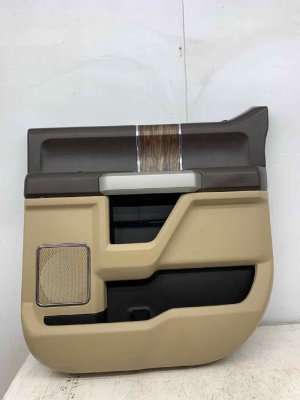 2018-2020 Ford F-150 Tan Door Interior Trim Panel - Rear, Right (Passenger) (Used OEM)