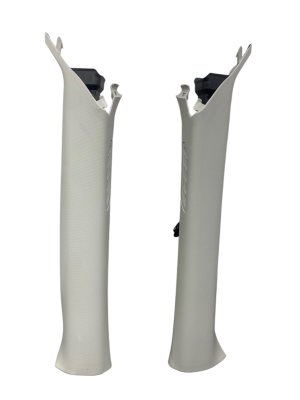 2021-2025 Ford Mustang Mach-E Gray A-Pillar Trim Cover Set - Front (Used OEM)