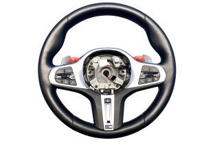  BMW X5 m Black Heated Sport Steering Wheel with Paddle Shifters - Front (Used OEM)